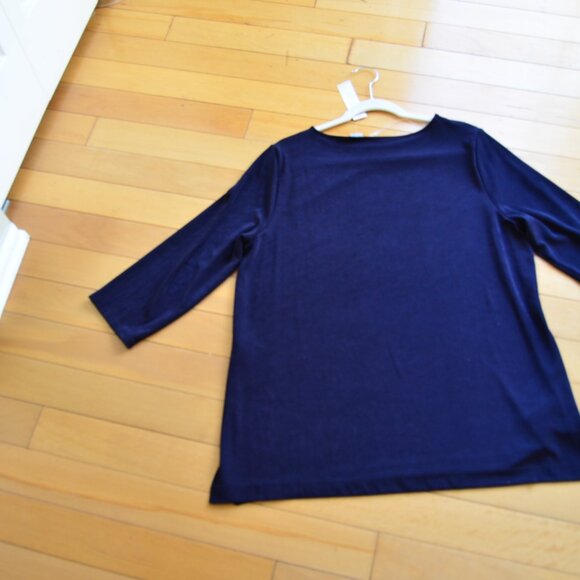 Chico's Chicos Trevelers Cut Out Shoulder Tunic 3/4 Sleeve Top Size 3 NWT XL - Picture 10 of 12